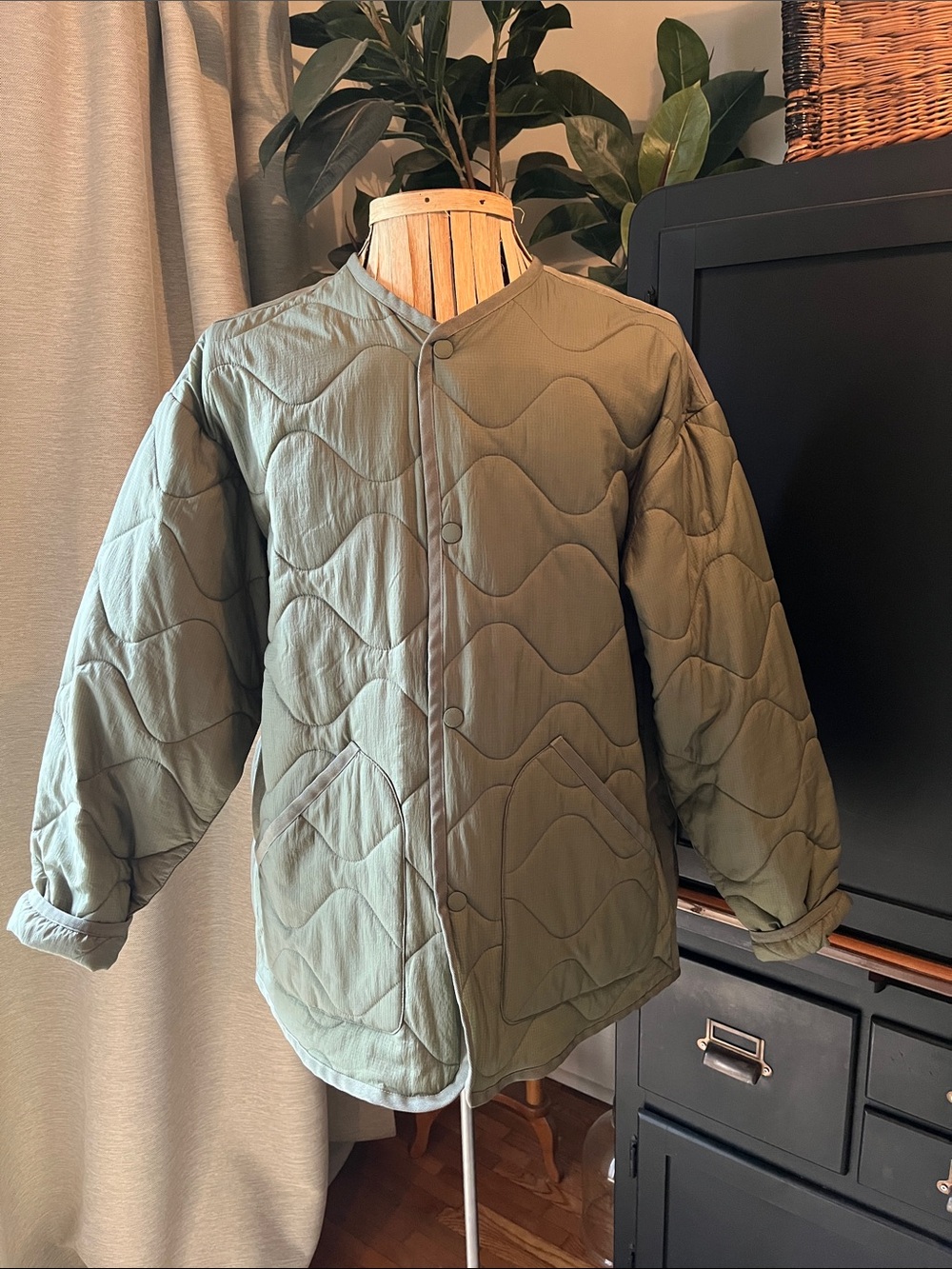 H&M Quilted Olive Green Jacket